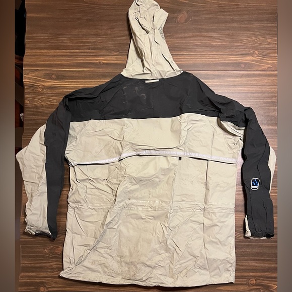 Eddie Bauer Waterproof PVC Nylon Zip Rain Suit Jacket & Pants Adult's XL Tan - Picture 2 of 14